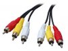 Шнур 3 RCA штекер - 3 RCA штекер (5м, Premier)